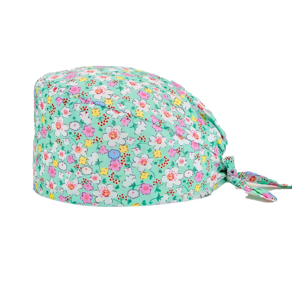 chapeau chirurgical tissu vert