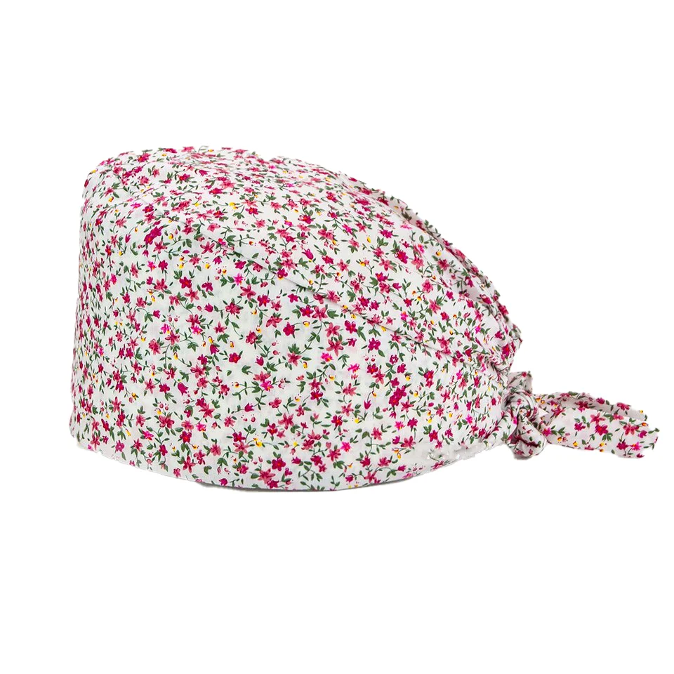 Lot De 4 Calots Chirurgicaux Femme - Coton Doux, Réglable, Imprimé Cœur - Pour Soignants, Cuisine, Laboratoire